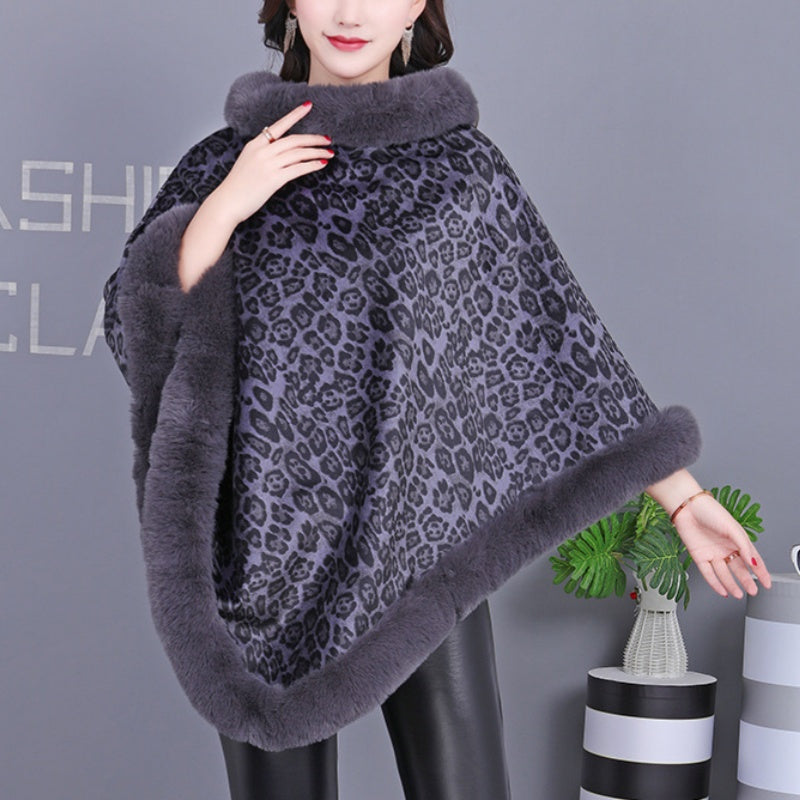 ❄️Winter-Specials❄️Women's Trendy Leopard Print Warm Cape Jacket