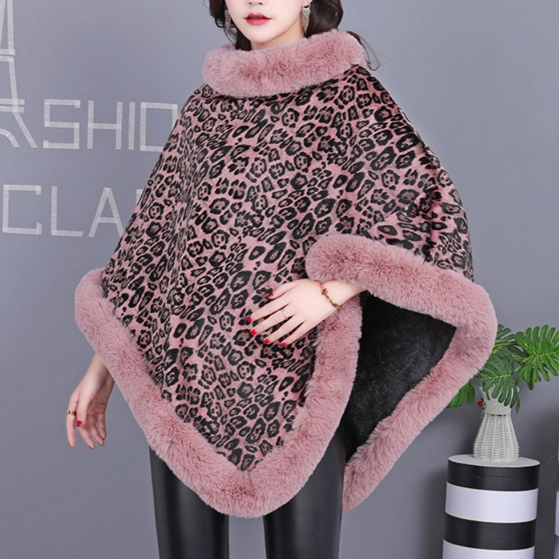 ❄️Winter-Specials❄️Women's Trendy Leopard Print Warm Cape Jacket