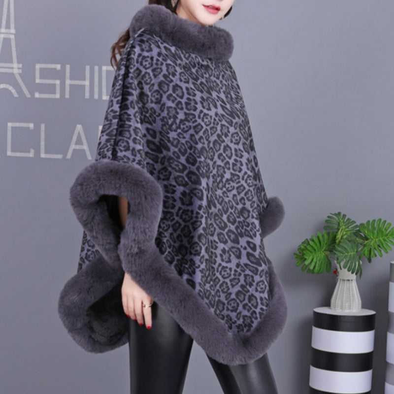 ❄️Winter-Specials❄️Women's Trendy Leopard Print Warm Cape Jacket