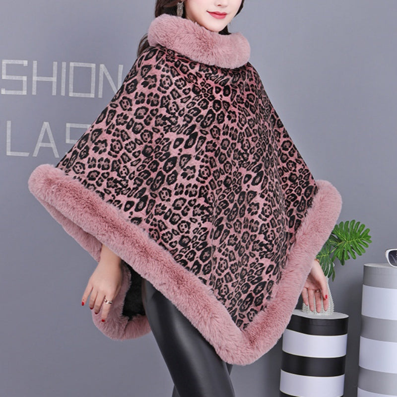 ❄️Winter-Specials❄️Women's Trendy Leopard Print Warm Cape Jacket