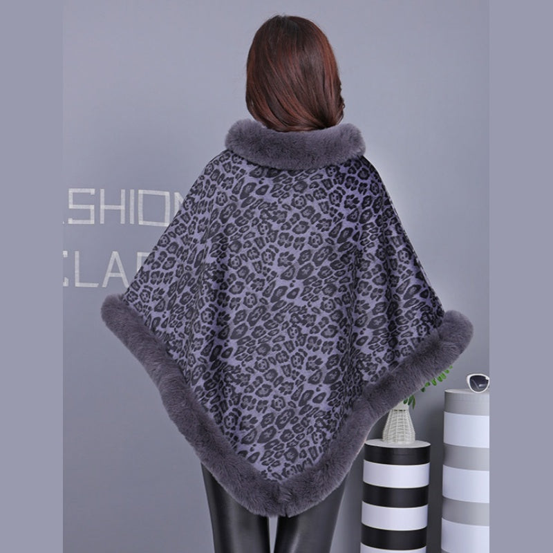 ❄️Winter-Specials❄️Women's Trendy Leopard Print Warm Cape Jacket