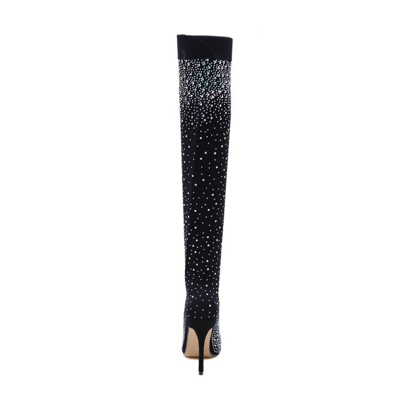 ❄️Winter-Specials❄️Women’s Sparkly Faux Diamonds Over-the-Knee Boots