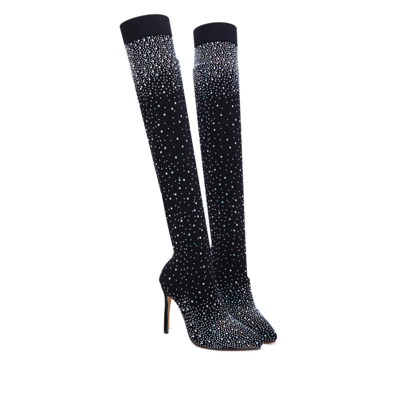❄️Winter-Specials❄️Women’s Sparkly Faux Diamonds Over-the-Knee Boots
