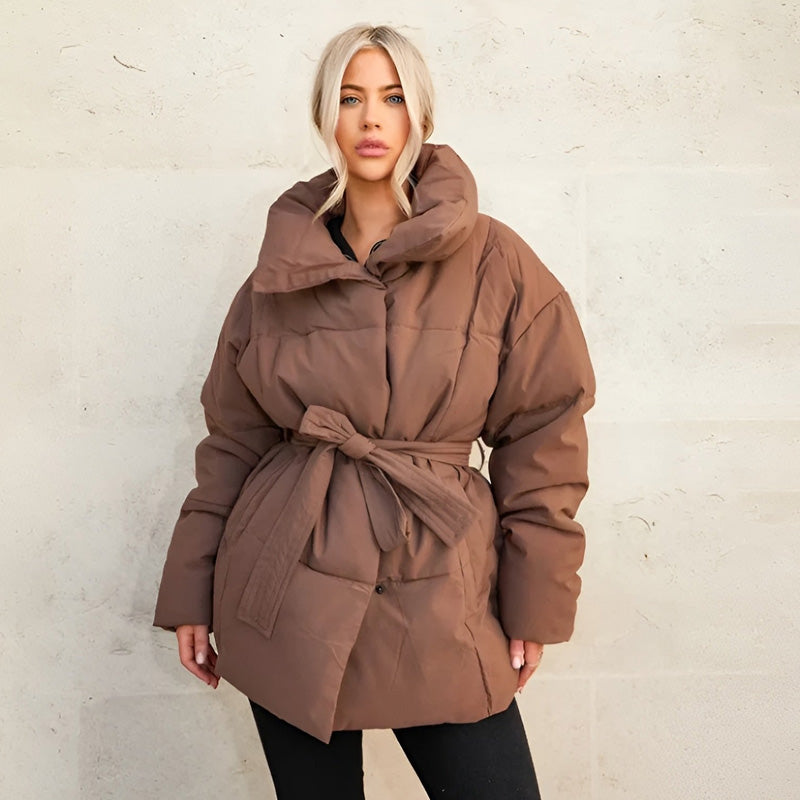 ❄️Winter-Specials❄️Women's Stylish Solid Lace-Up Quilted Jacket