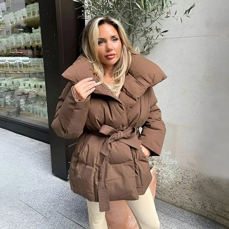 ❄️Winter-Specials❄️Women's Stylish Solid Lace-Up Quilted Jacket