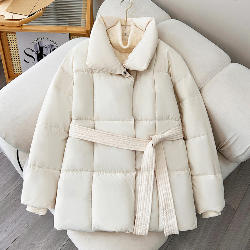 ❄️Winter-Specials❄️Women's Stylish Solid Lace-Up Quilted Jacket