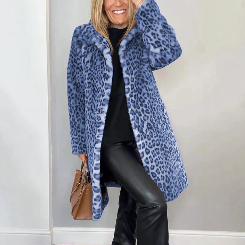❄️Winter Specials❄️ Women's Leopard Print Mid-Length Jacket