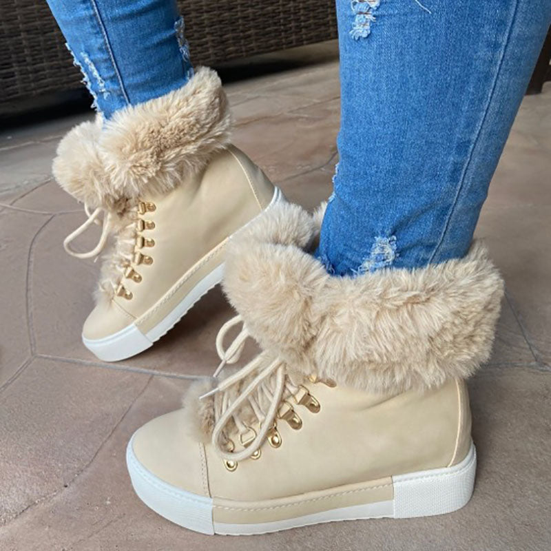 ❄️Winter Specials❄️ Women's Faux Fur Lined High-Top Sneakers