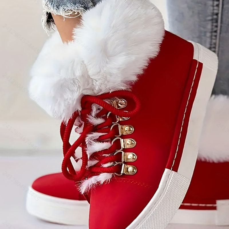 ❄️Winter Specials❄️ Women's Faux Fur Lined High-Top Sneakers