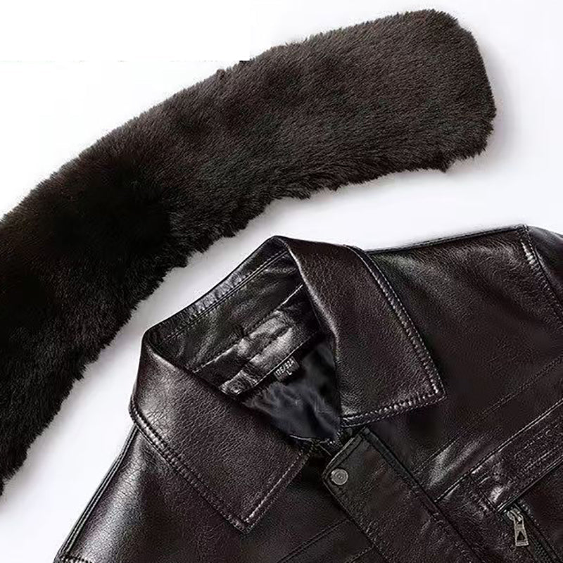 ❄️Winter Specials❄️ Men's Winter Leather Jacket with Plush Lining