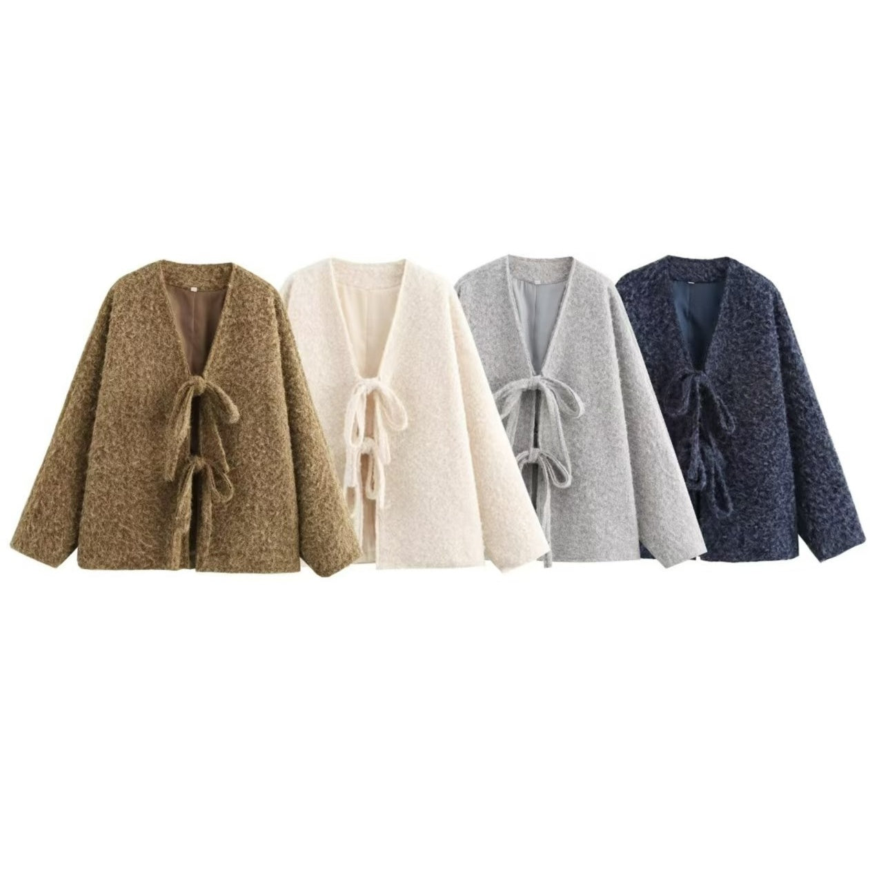 ❄️Winter Specials❄️ Women's Bow Tie Front Open Cardigan