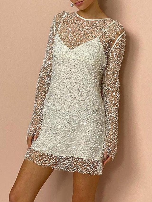 š„2025 Hot Sale - 49% OFFš Women's Two Piece Sexy Sequin Dress