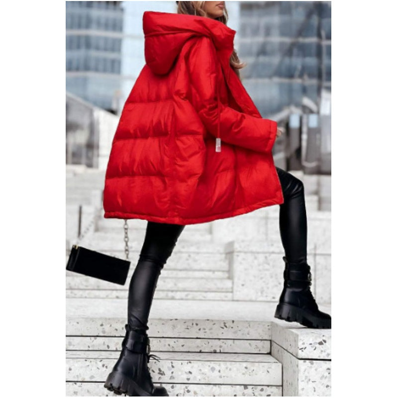 ❄️Winter Specials❄️ Women's Solid Color Hooded Cotton Jacket