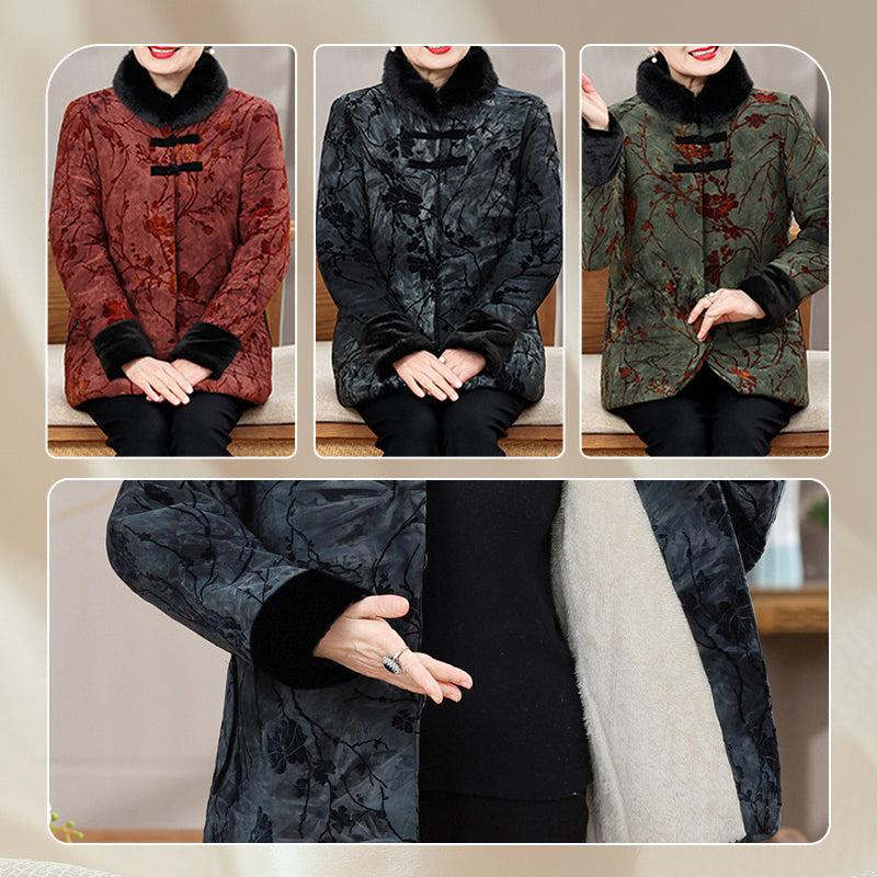 ❄️Winter Specials❄️ Women's Winter Faux Fur Collar Print Coat