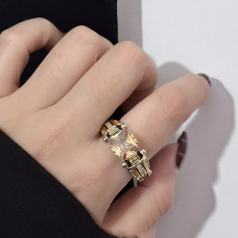 š„2025 HOT SALEš„ Heavy Duty Vintage Zirconia Wide Band Ring