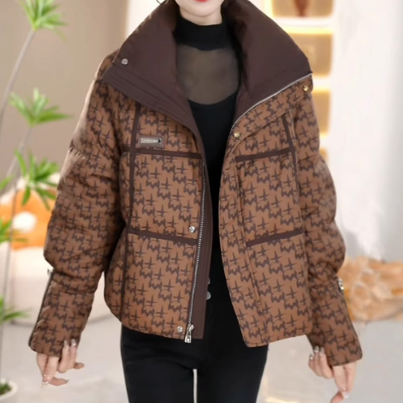 ❄️Winter Specials❄️ Women's Fashion Houndstooth Padded Jacket
