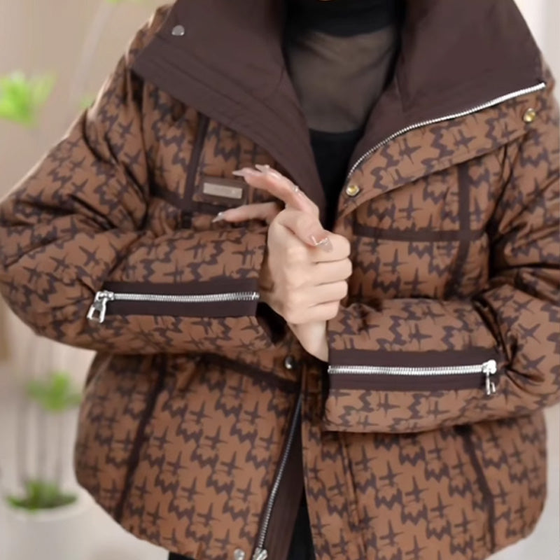 ❄️Winter Specials❄️ Women's Fashion Houndstooth Padded Jacket