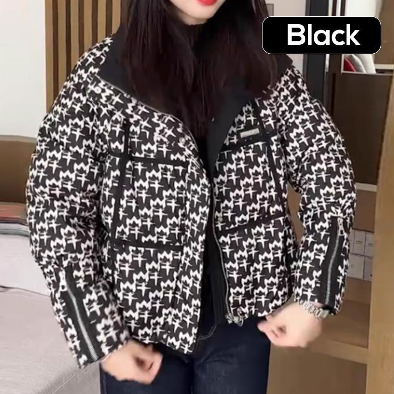 ❄️Winter Specials❄️ Women's Fashion Houndstooth Padded Jacket