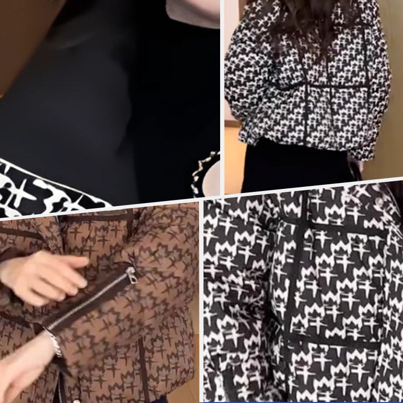❄️Winter Specials❄️ Women's Fashion Houndstooth Padded Jacket
