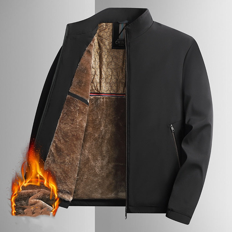 ❄️Winter Specials❄️ Men's Warm Stand Collar Full Zip Work Jacket
