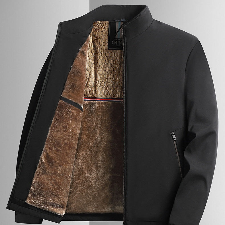 ❄️Winter Specials❄️ Men's Warm Stand Collar Full Zip Work Jacket