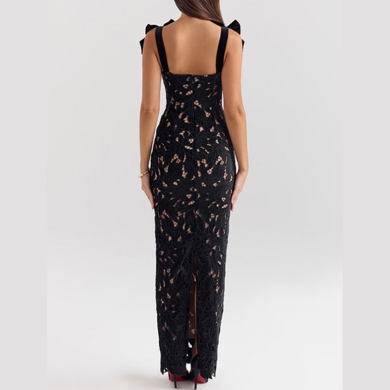 🌸Spring Specials🌸 Elegant Bow Split Lace Dress