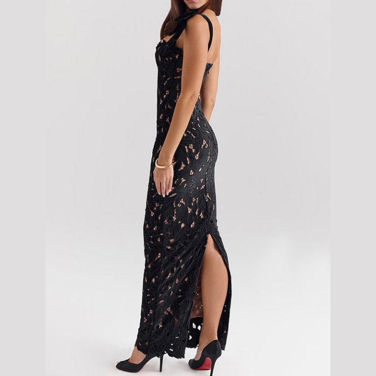 🌸Spring Specials🌸 Elegant Bow Split Lace Dress