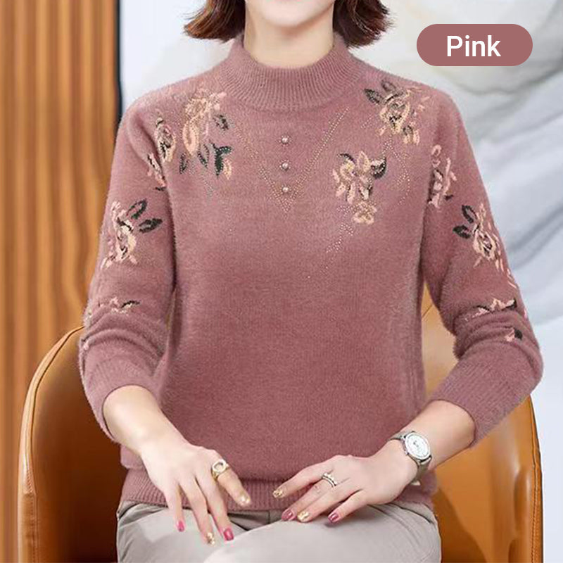 ❄️Winter Specials❄️ Women's Half-Turtleneck Plush-Lined Thickened Sweater