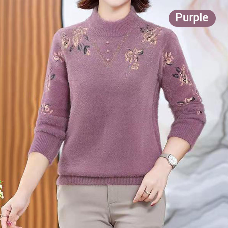 ❄️Winter Specials❄️ Women's Half-Turtleneck Plush-Lined Thickened Sweater