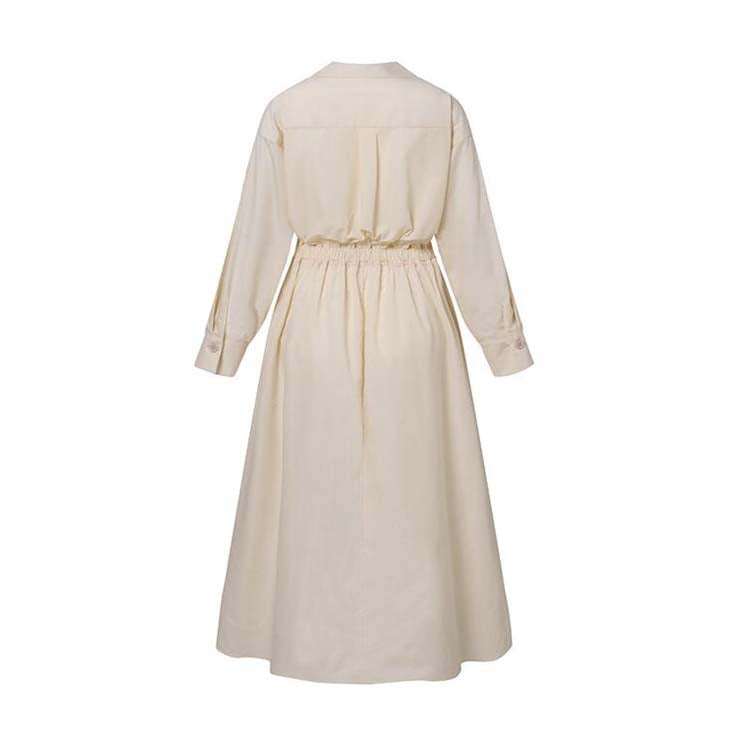 🌸Spring Specials🌸 Women's Plain Cotton Lapel Shirt Wrap Dress