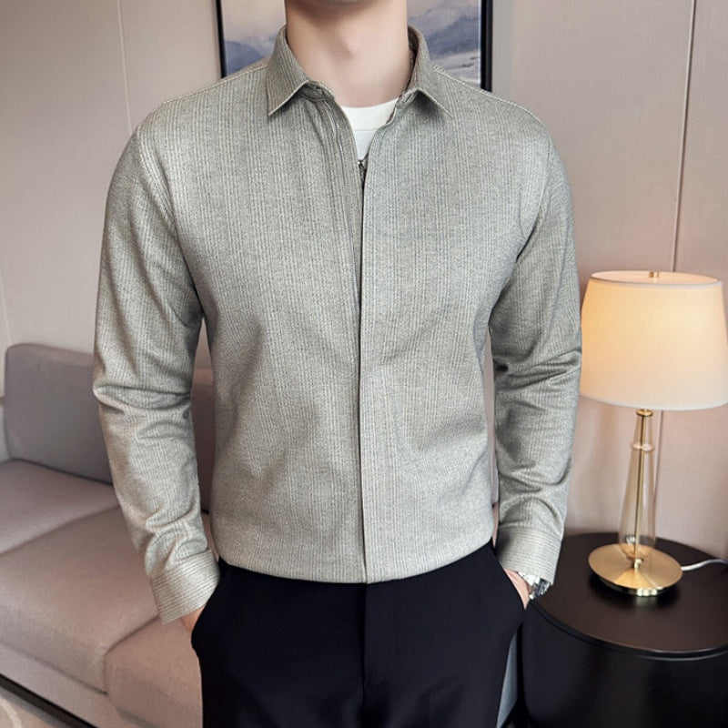🔥2025 HOT SALE🔥 Men's Casual Solid Color Lapel Top
