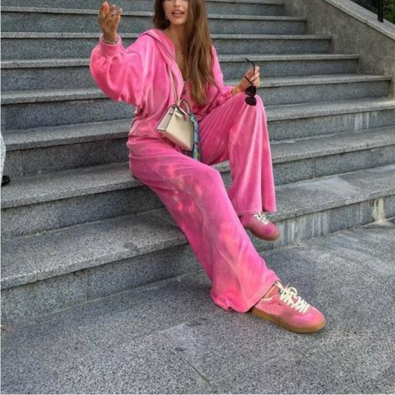 đ„2025 HOT SALEđ„ Women's Corduroy Zippered 2-Piece Sports Set