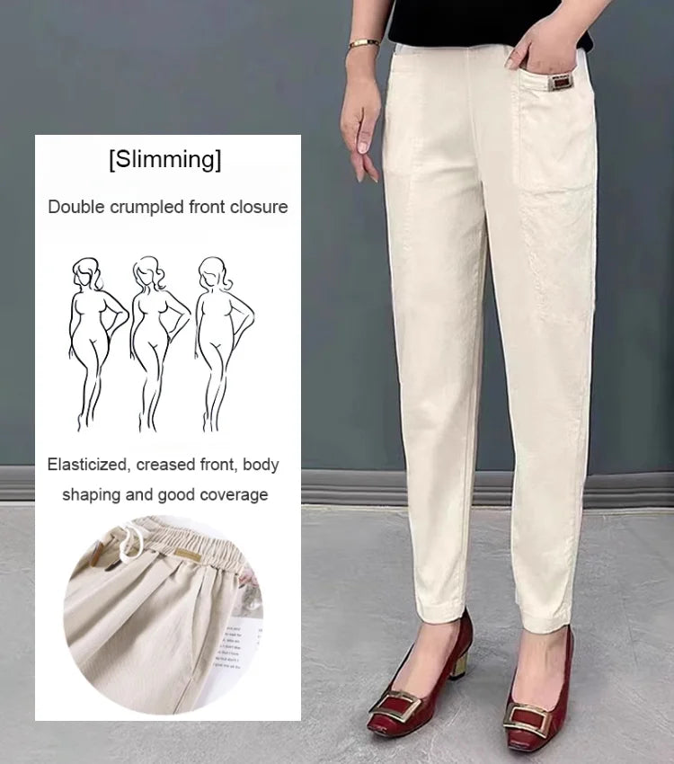 đ„2025 HOT SALEđ„ Women's Elastic Waist Cotton Pants