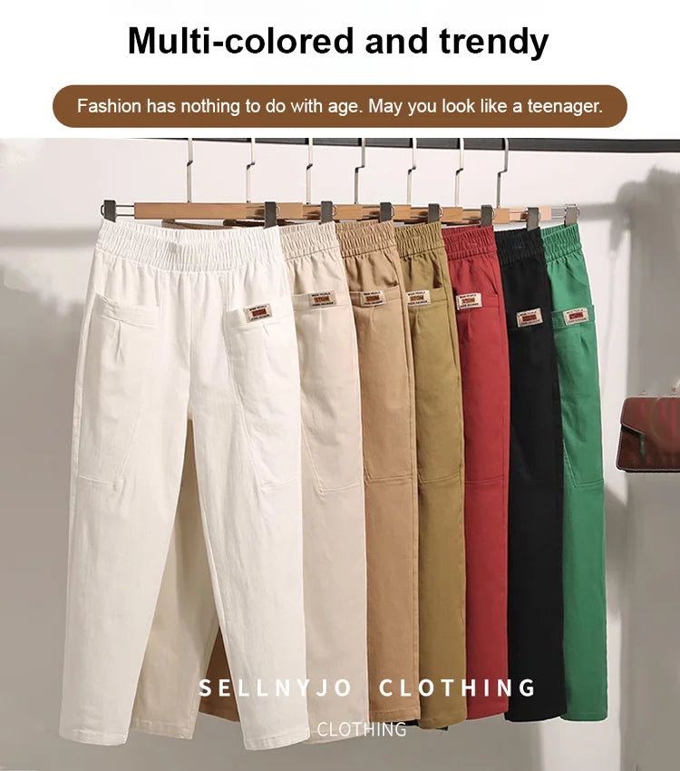 đ„2025 HOT SALEđ„ Women's Elastic Waist Cotton Pants