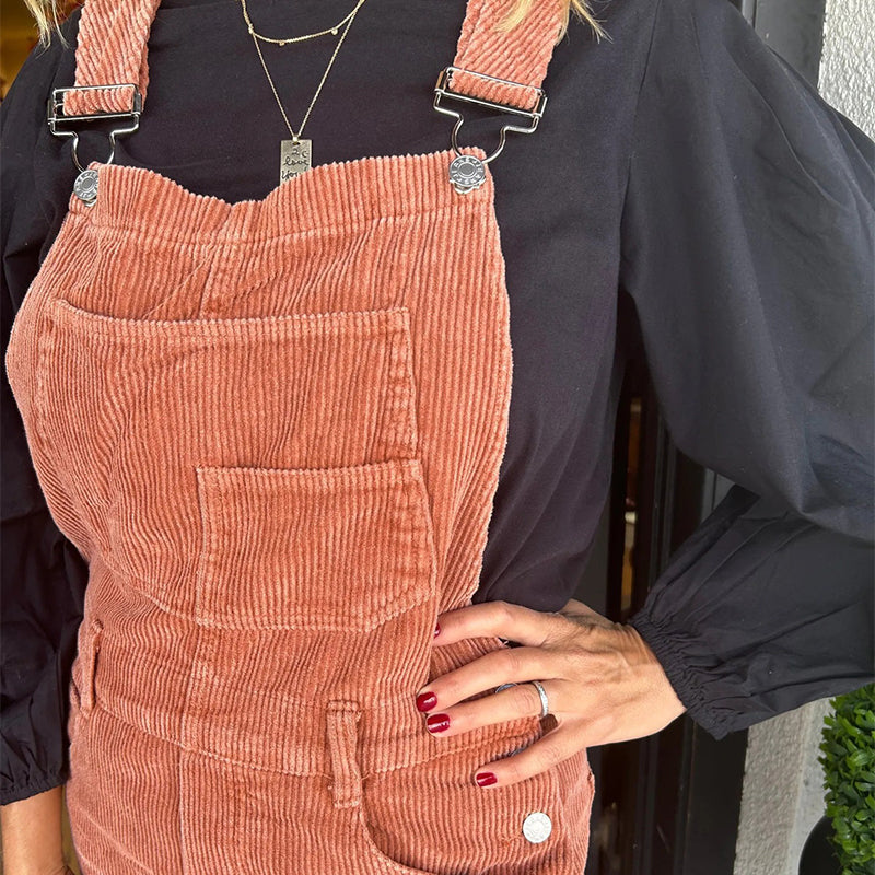 🔥2025 HOT SALE🔥 Women's Fashion Corduroy Holey Overalls