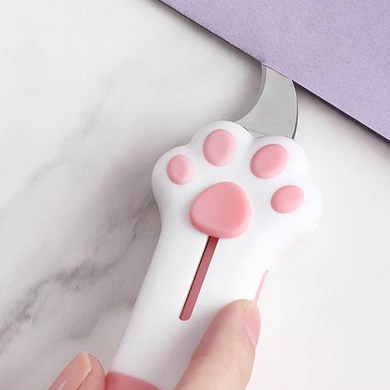 🔥2025 HOT SALE🔥 Cute Cat Claw Retractable Knife Box Cutter