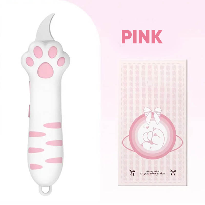🔥2025 HOT SALE🔥 Cute Cat Claw Retractable Knife Box Cutter