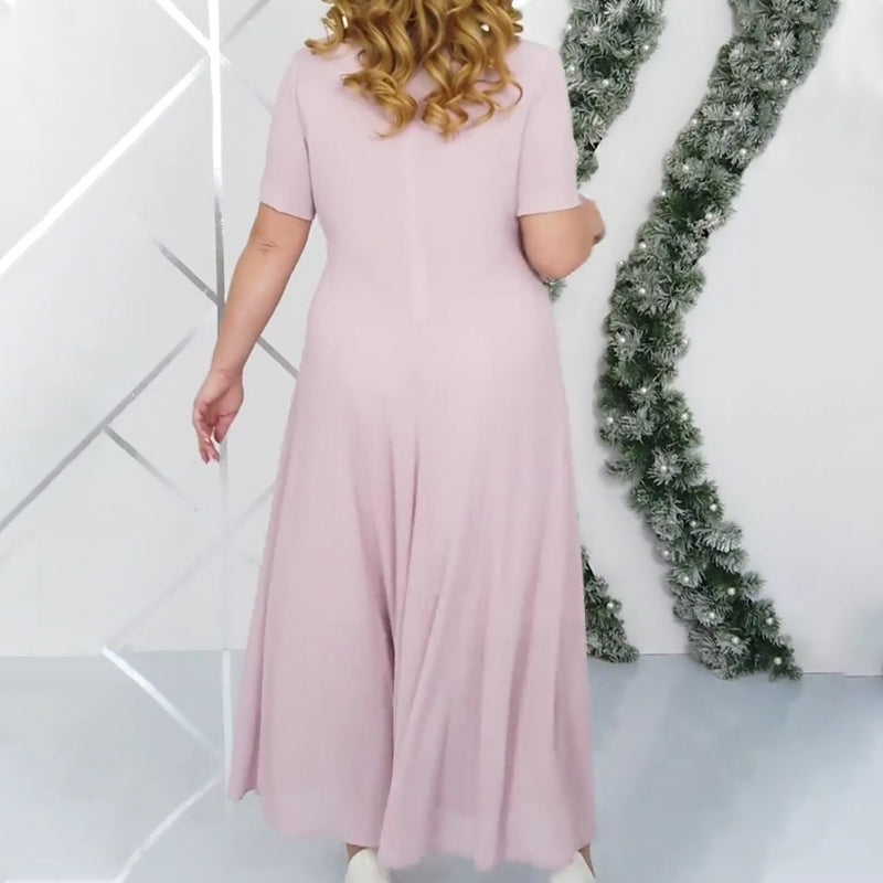🌸Spring Specials🌸 Plus Size Swing Dress Set with Embroidered Cover