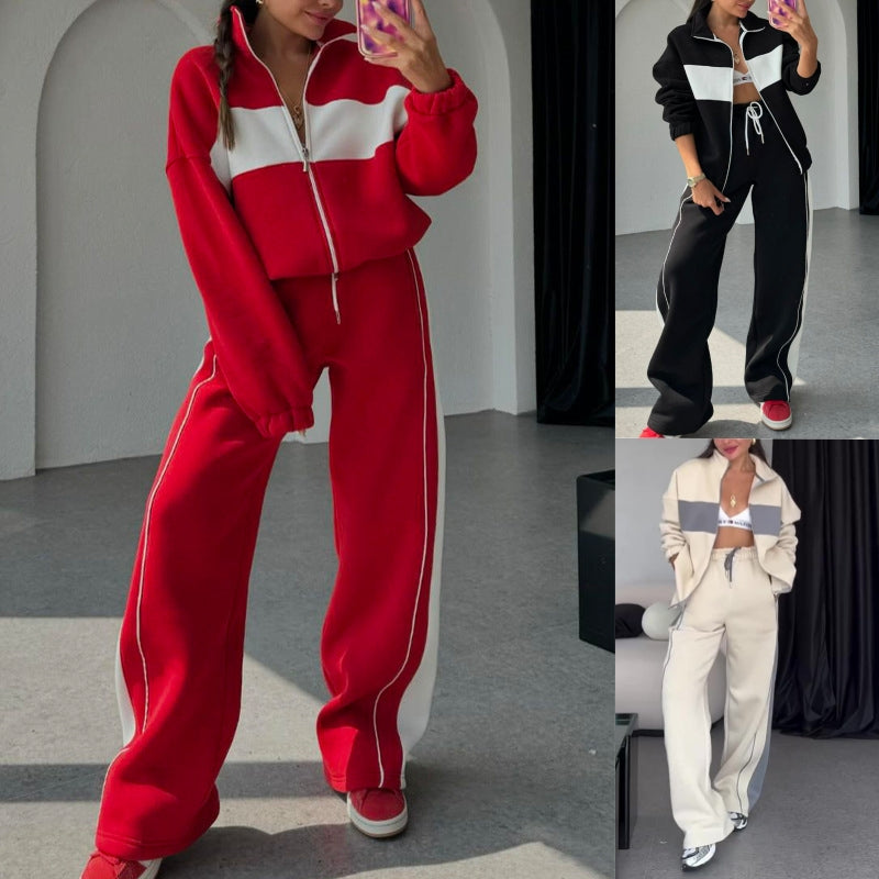 š„2025 HOT SALEš„ Women's Two-Piece Color-Block Tracksuit