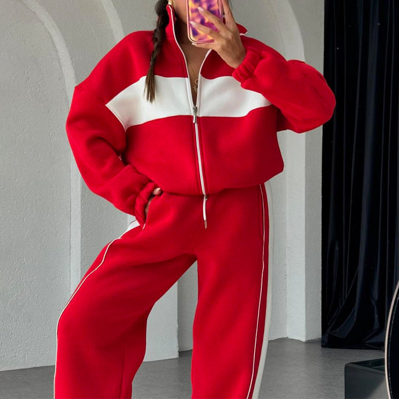 š„2025 HOT SALEš„ Women's Two-Piece Color-Block Tracksuit