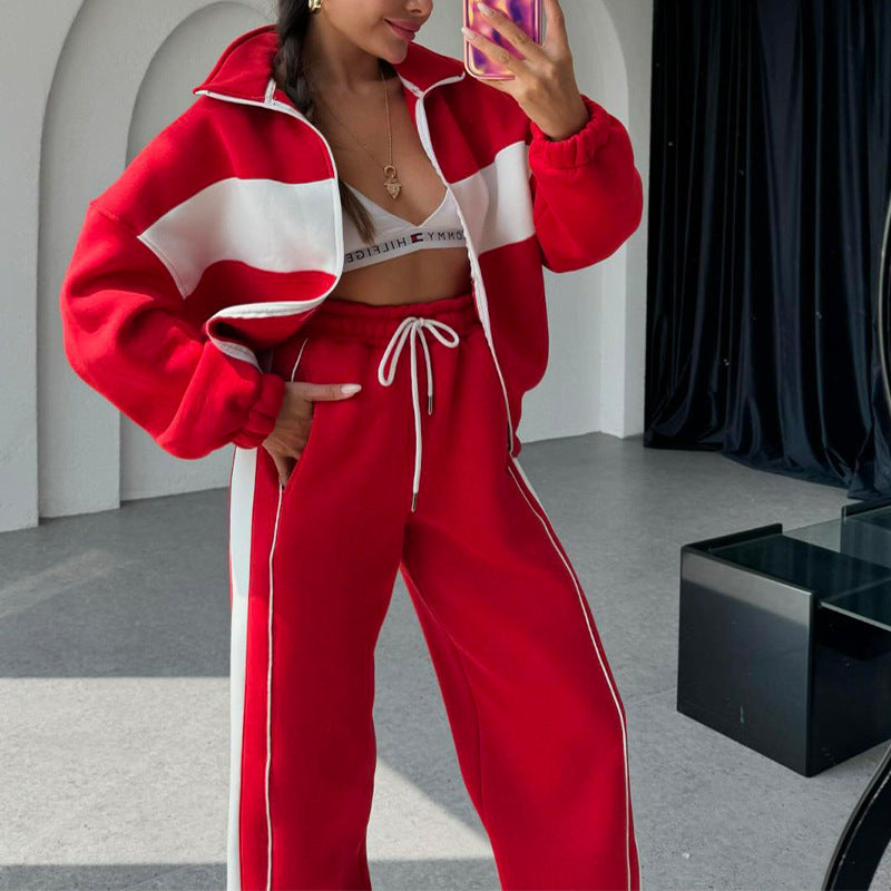 š„2025 HOT SALEš„ Women's Two-Piece Color-Block Tracksuit