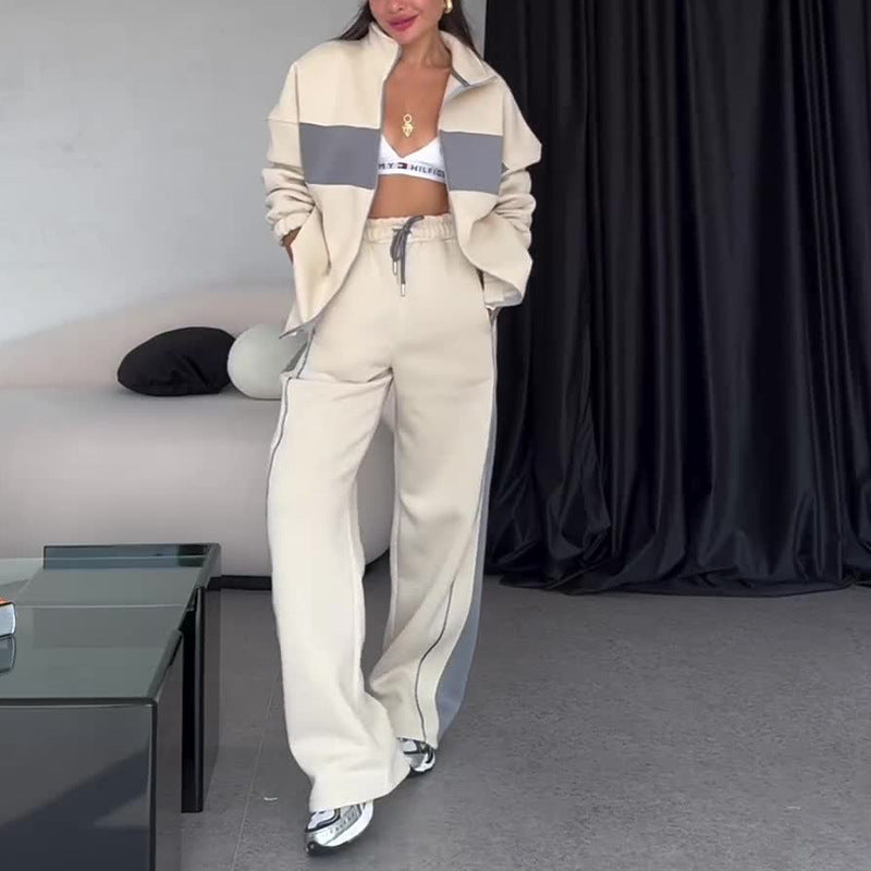 š„2025 HOT SALEš„ Women's Two-Piece Color-Block Tracksuit