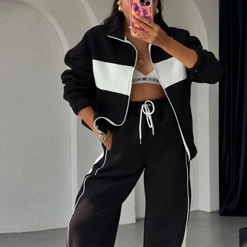 š„2025 HOT SALEš„ Women's Two-Piece Color-Block Tracksuit