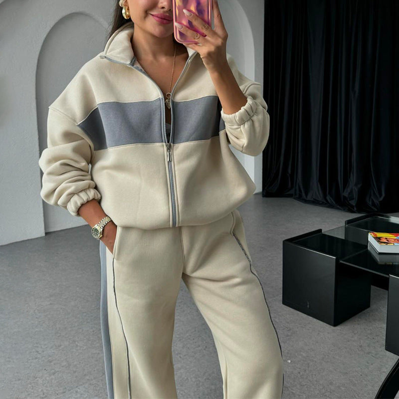 š„2025 HOT SALEš„ Women's Two-Piece Color-Block Tracksuit
