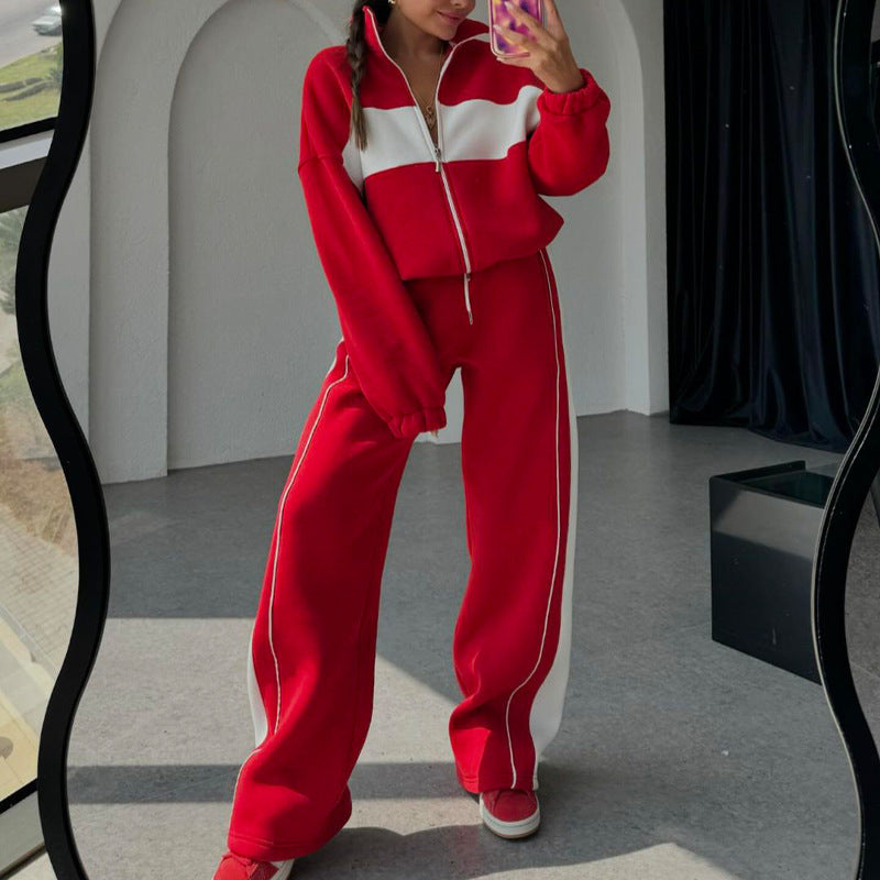 š„2025 HOT SALEš„ Women's Two-Piece Color-Block Tracksuit