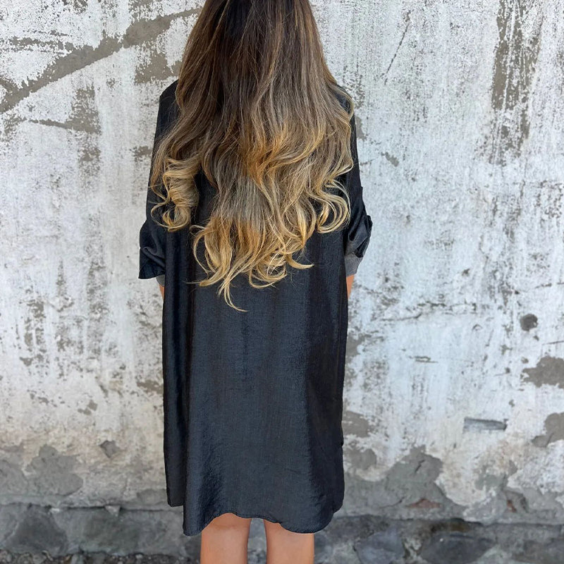 🔥2025 HOT SALE👗 Women's Casual Denim Lapel Dress