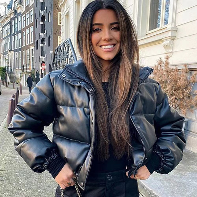 ❄️Winter Specials❄️ Women's PU Leather Quilted Jacket