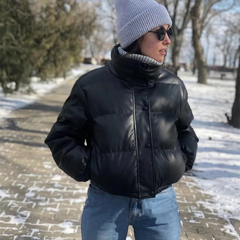 ❄️Winter Specials❄️ Women's PU Leather Quilted Jacket