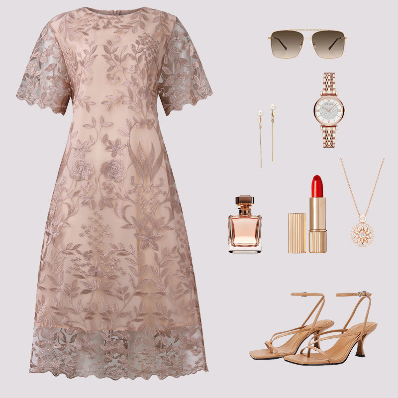 🌸Spring Specials🌸 Plus Size Embroidered Cocktail Dress