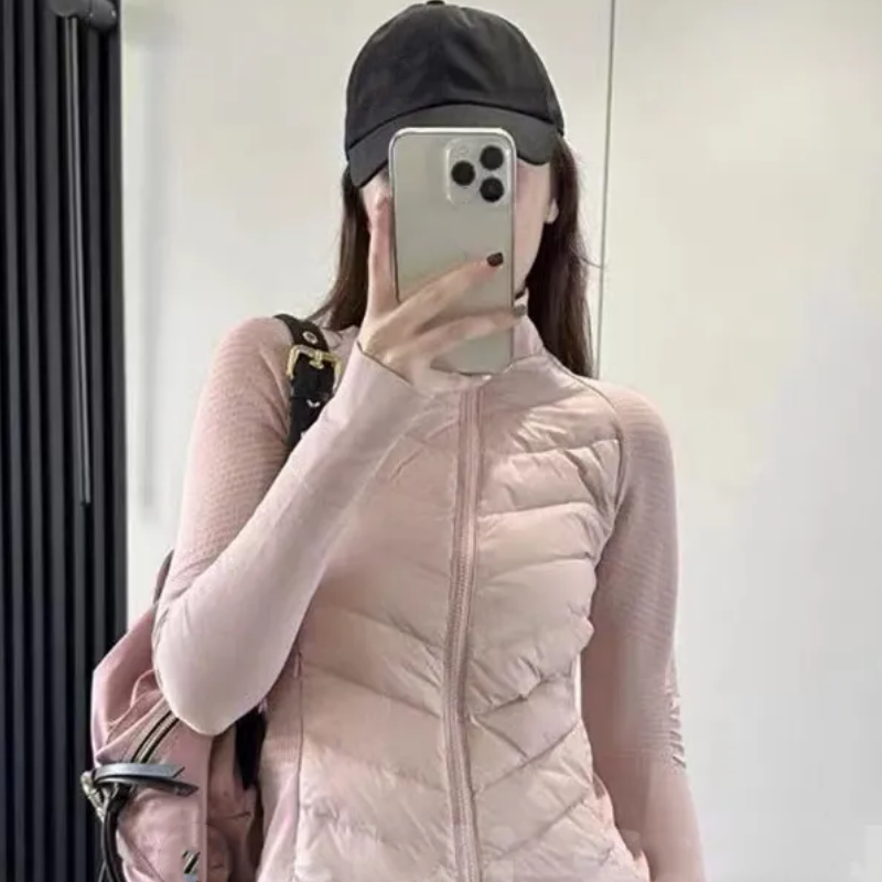 🔥2025 HOT SALE🔥 Women's Lightweight Sports Down Jacket with Thumb Holes